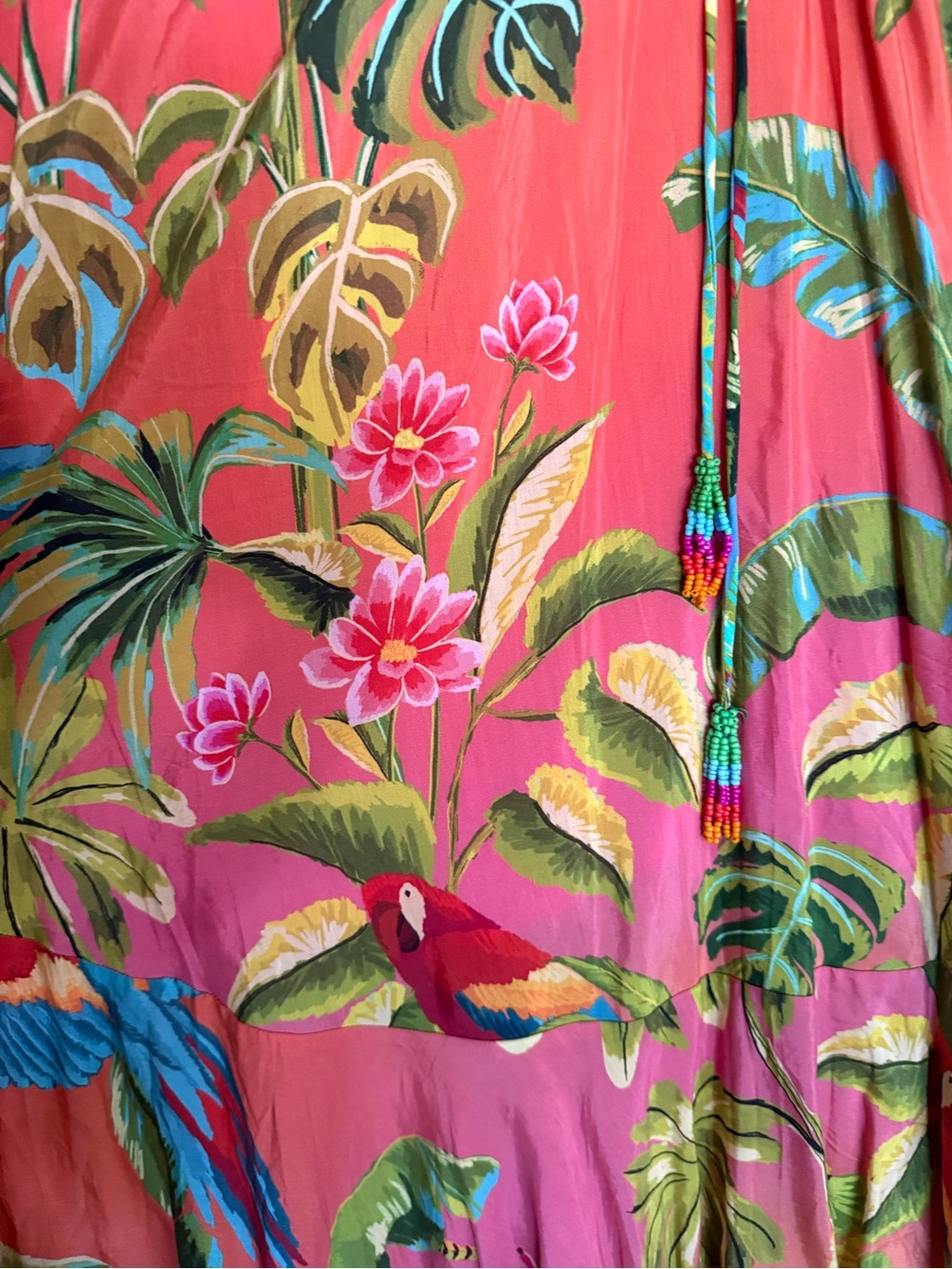 Farm Rio Ombre Forest Ruffle Tunic Dress Size Medium - Picture 8 of 9